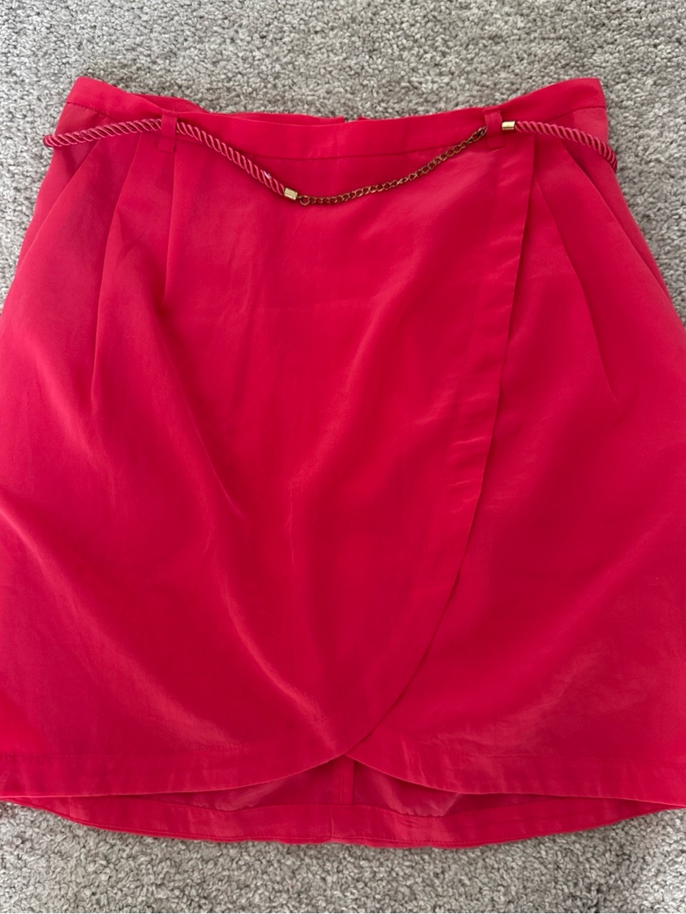 H&M Tulip Mini Salmon Skirt Matte Satin Size 36/6 Summer Feminine‎